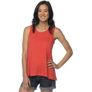 Prana Women's Cassi Tank Top Lightweight Sleeveless Crew Neck Red Size Medium